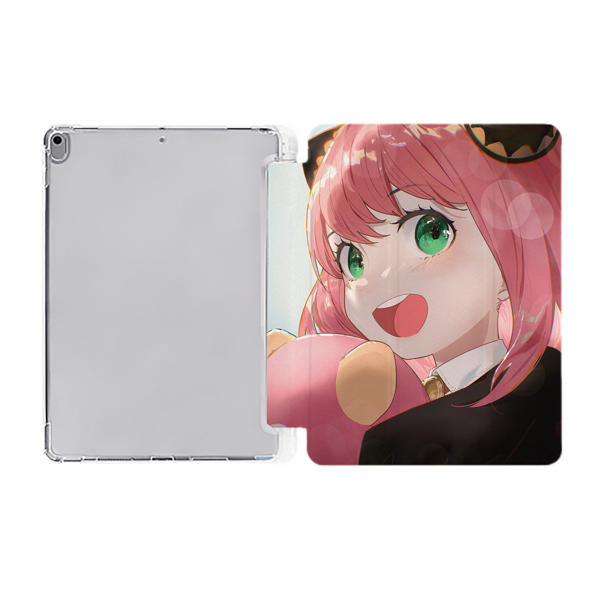 （画像用） SPY×FAMILY间谍家家酒 IPad ケース ペン収納付き 三つ折りスタンド PUレザー×シリコン 対応機種9.5/10.5/10.9インチ